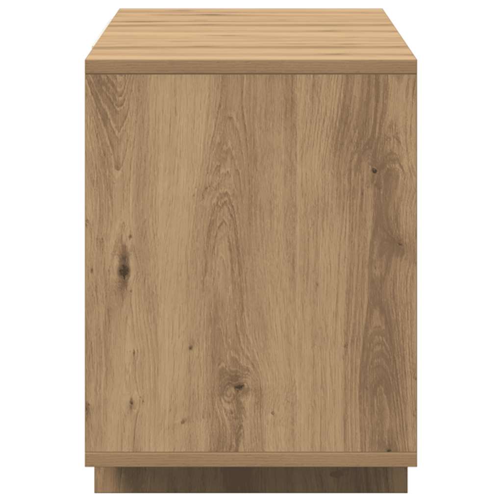 kézműves tölgy színű szerelt fa TV-szekrény 130 x 35 x 50 cm