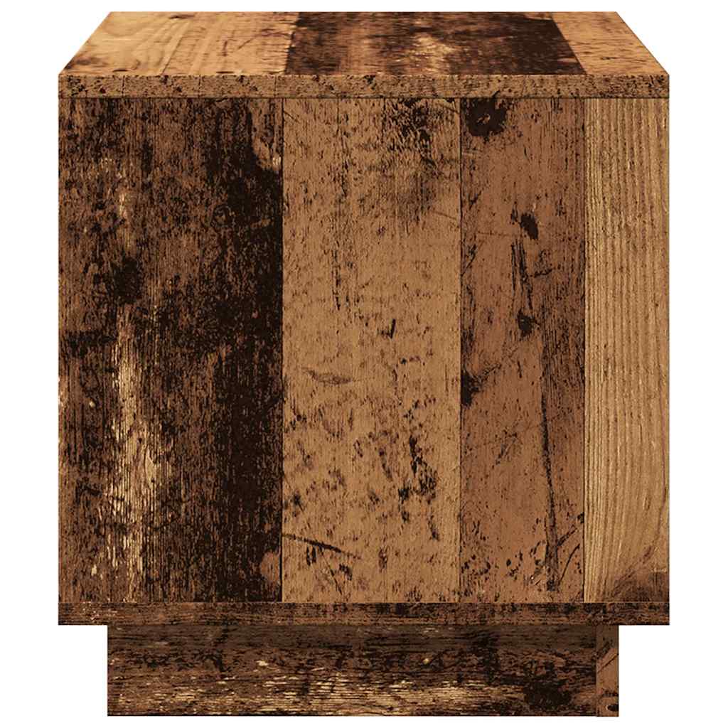 antik fa színű szerelt fa dohányzóasztal 40 x 40 x 43 cm