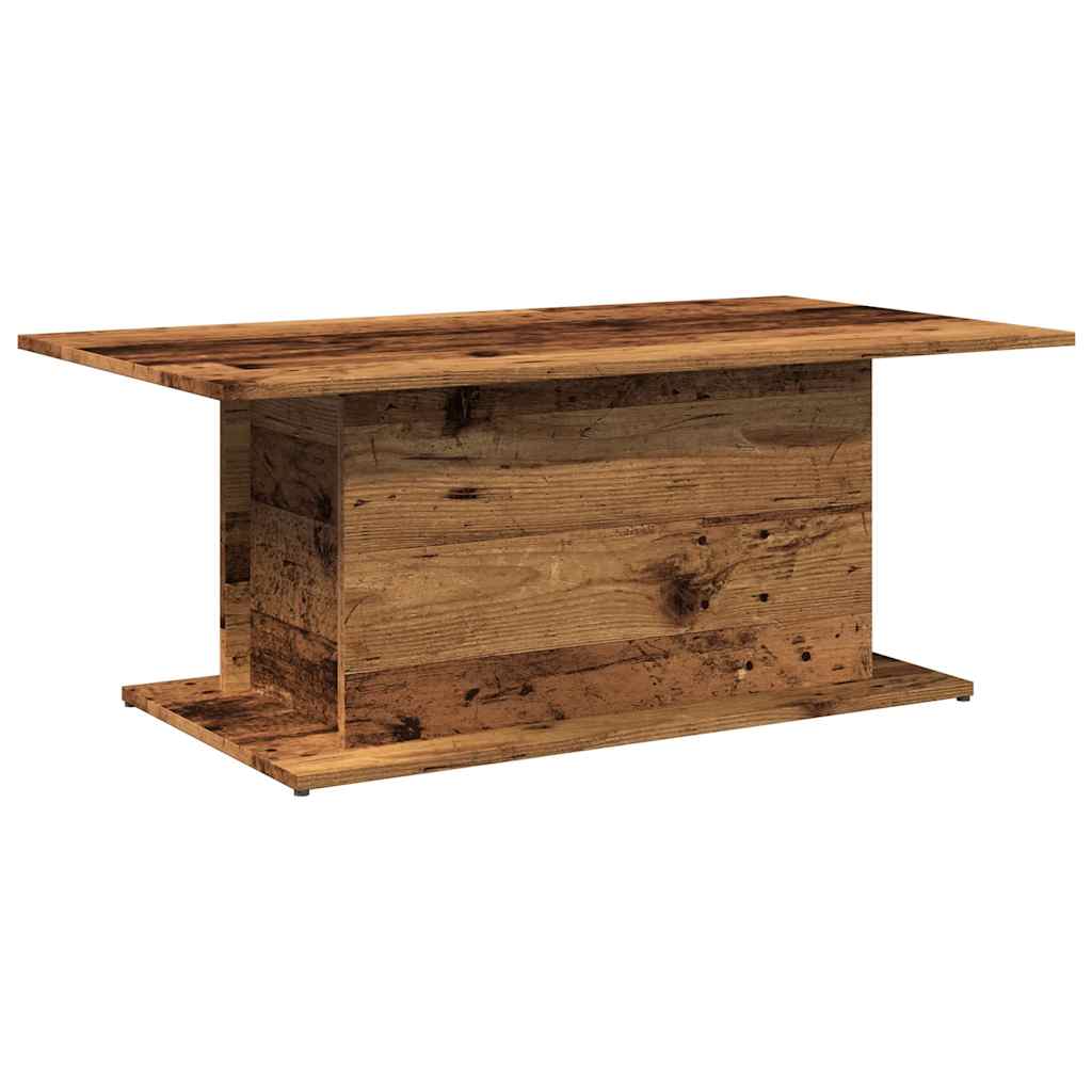 antik fa színű szerelt fa dohányzóasztal 102 x 55,5 x 40 cm