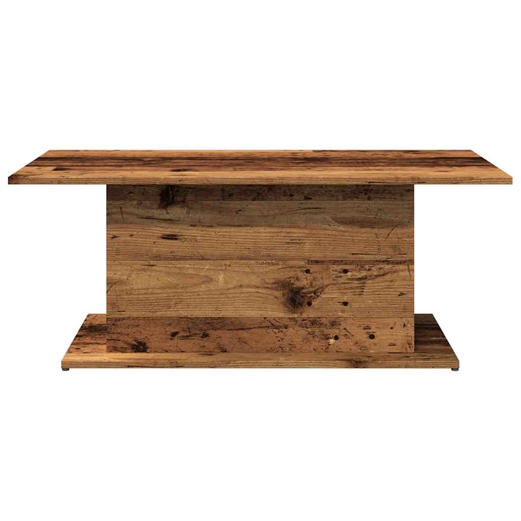 antik fa színű szerelt fa dohányzóasztal 102 x 55,5 x 40 cm