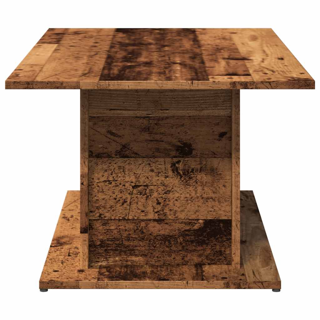 antik fa színű szerelt fa dohányzóasztal 102 x 55,5 x 40 cm