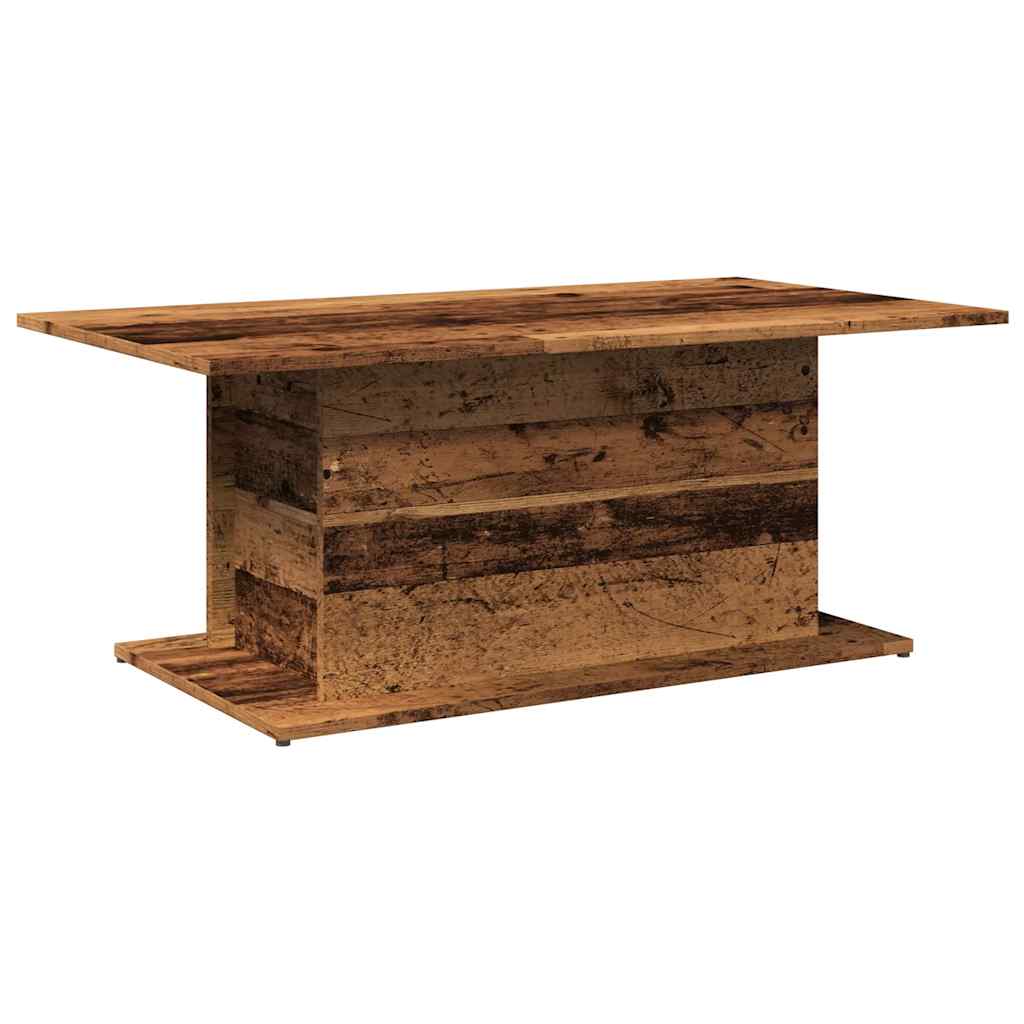 antik fa színű szerelt fa dohányzóasztal 102 x 55,5 x 40 cm