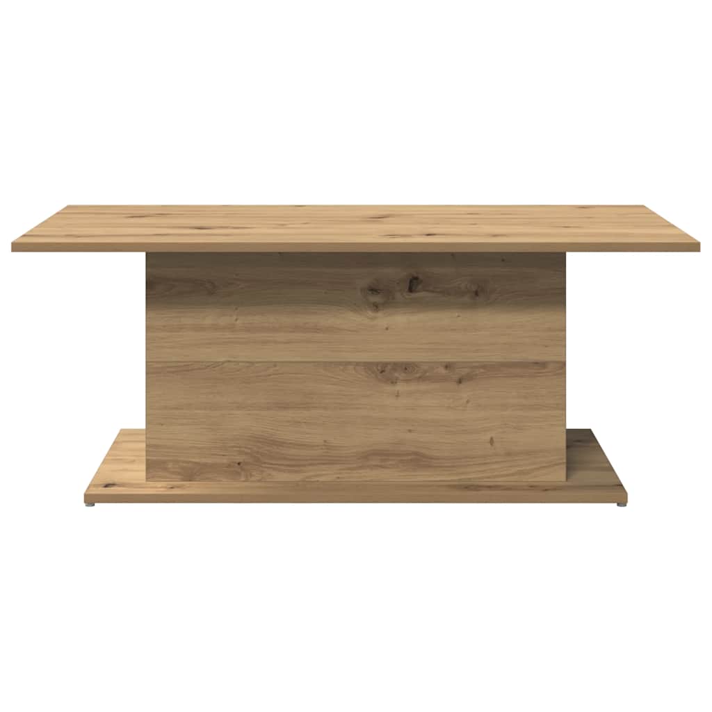 kézműves tölgy színű szerelt fa dohányzóasztal 102x55,5x40 cm