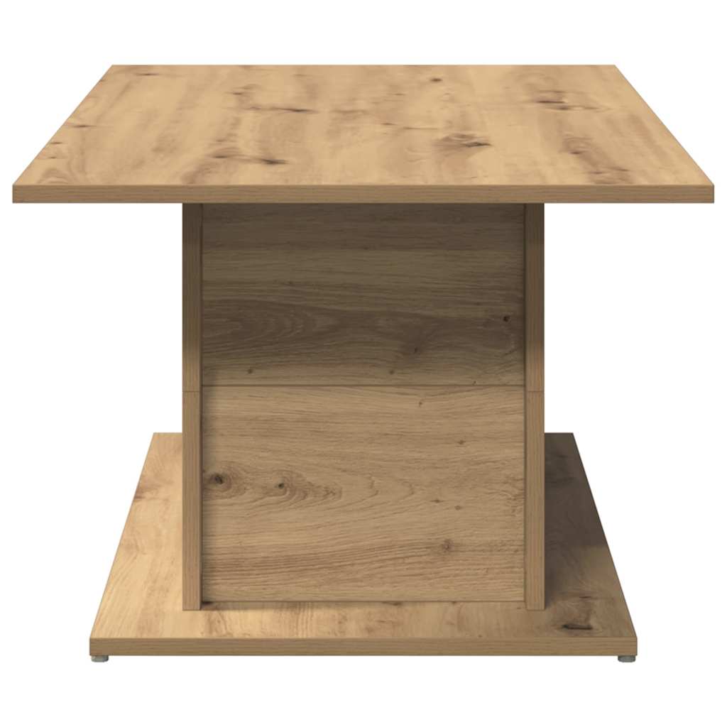 kézműves tölgy színű szerelt fa dohányzóasztal 102x55,5x40 cm