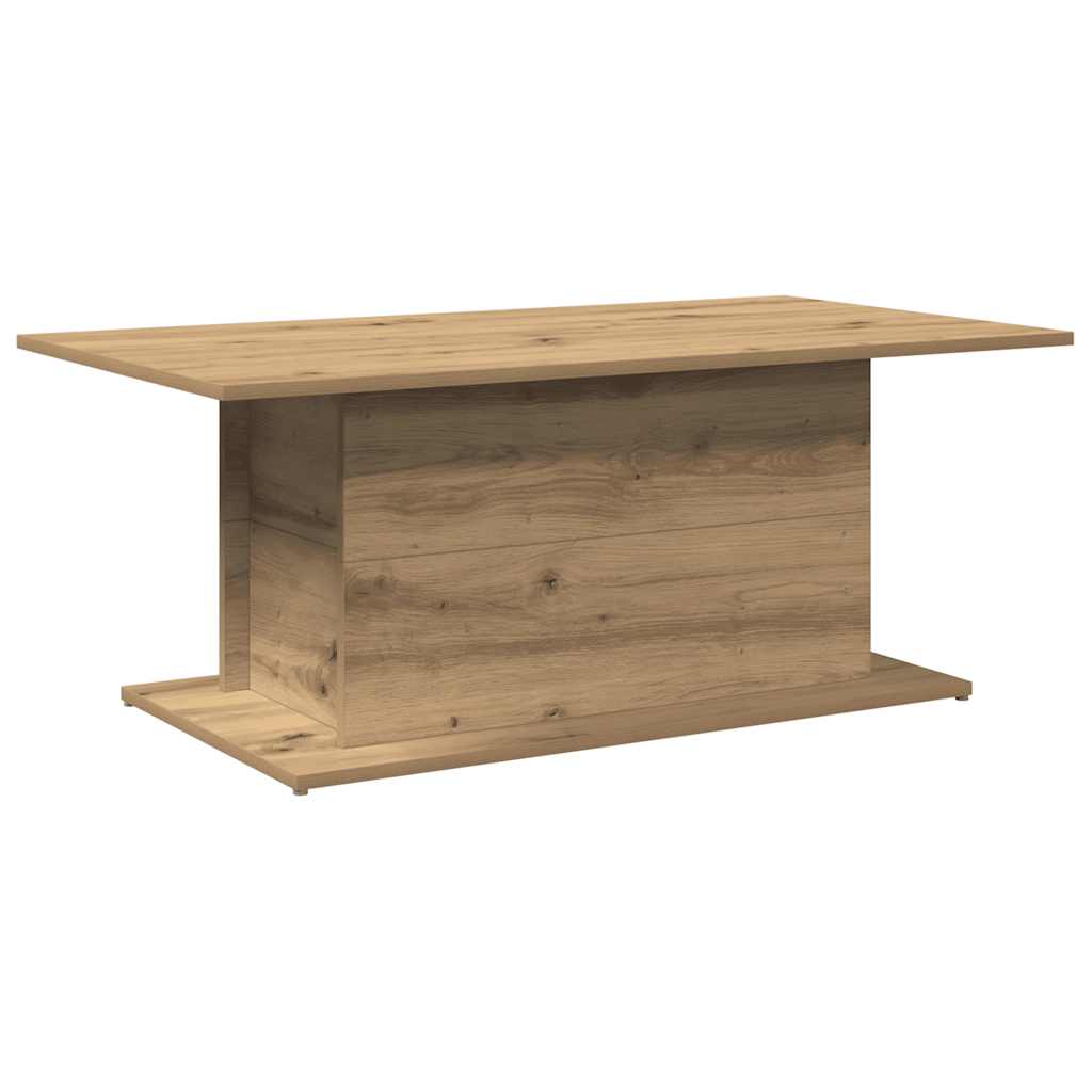 kézműves tölgy színű szerelt fa dohányzóasztal 102x55,5x40 cm