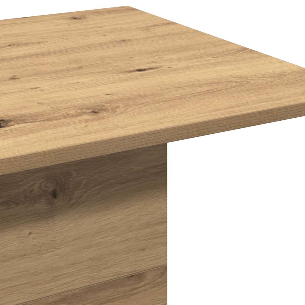 kézműves tölgy színű szerelt fa dohányzóasztal 102x55,5x40 cm