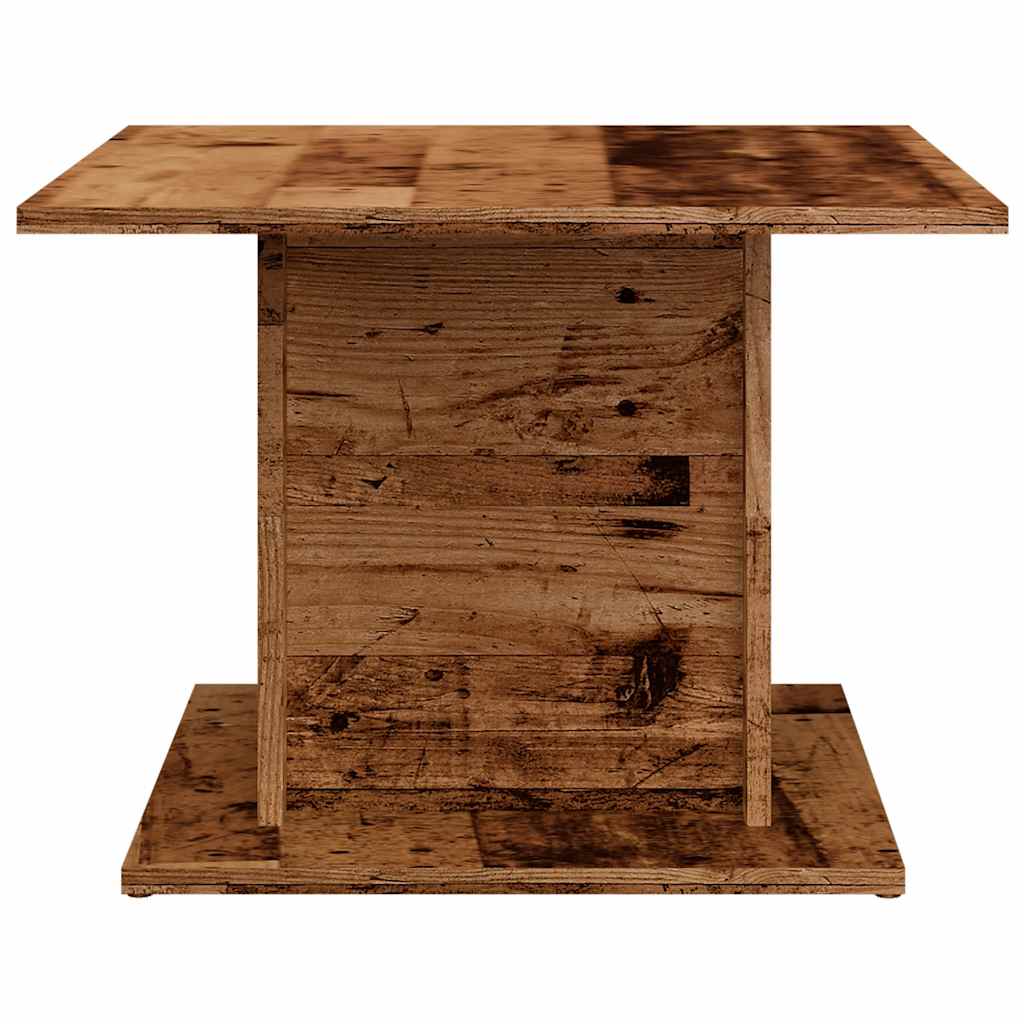 antik fa színű szerelt fa dohányzóasztal 55,5 x 55,5 x 40 cm