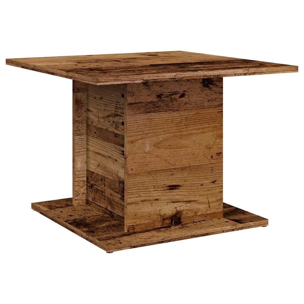 antik fa színű szerelt fa dohányzóasztal 55,5 x 55,5 x 40 cm