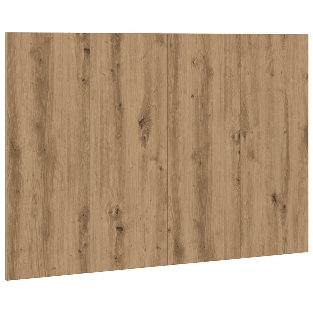 kézműves tölgy színű szerelt fa ágyfejtámla 120x1,5x80 cm