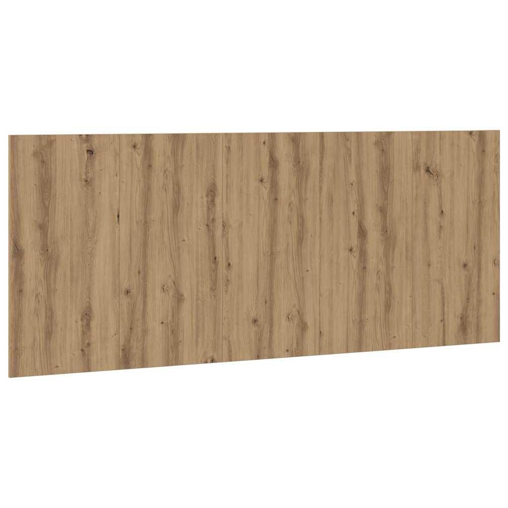 kézműves tölgy színű szerelt fa ágyfejtámla 200x1,5x80 cm