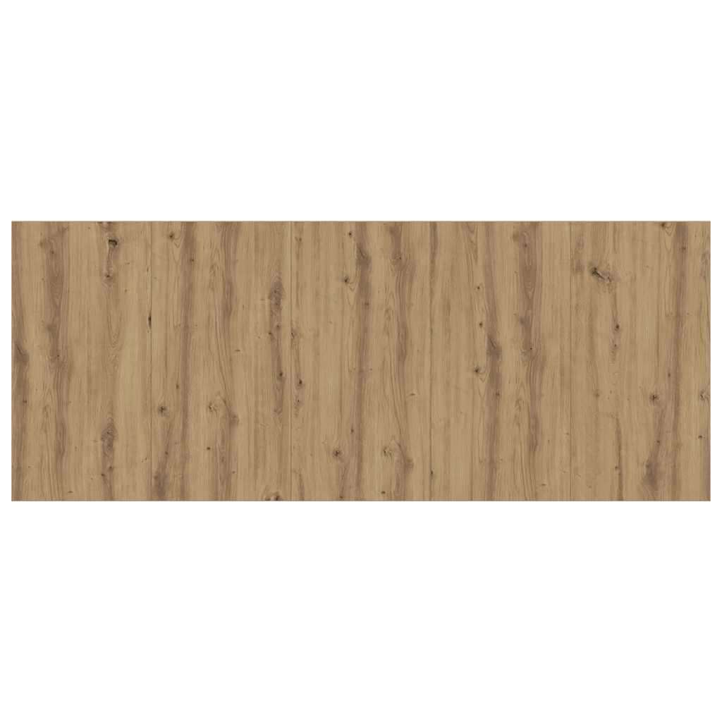 kézműves tölgy színű szerelt fa ágyfejtámla 200x1,5x80 cm