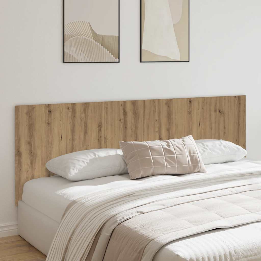kézműves tölgy színű szerelt fali fejtámla 240 x 1,5 x 80 cm