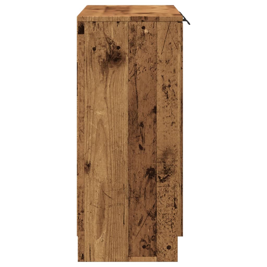 antik fa színű szerelt fa tálalószekrény 90 x 30 x 70 cm