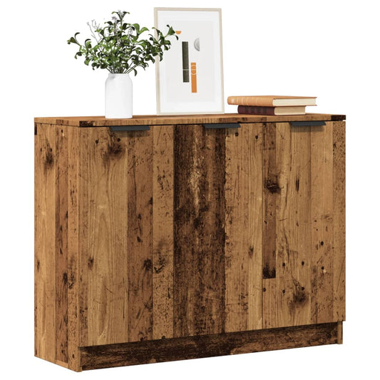antik fa színű szerelt fa tálalószekrény 90 x 30 x 70 cm
