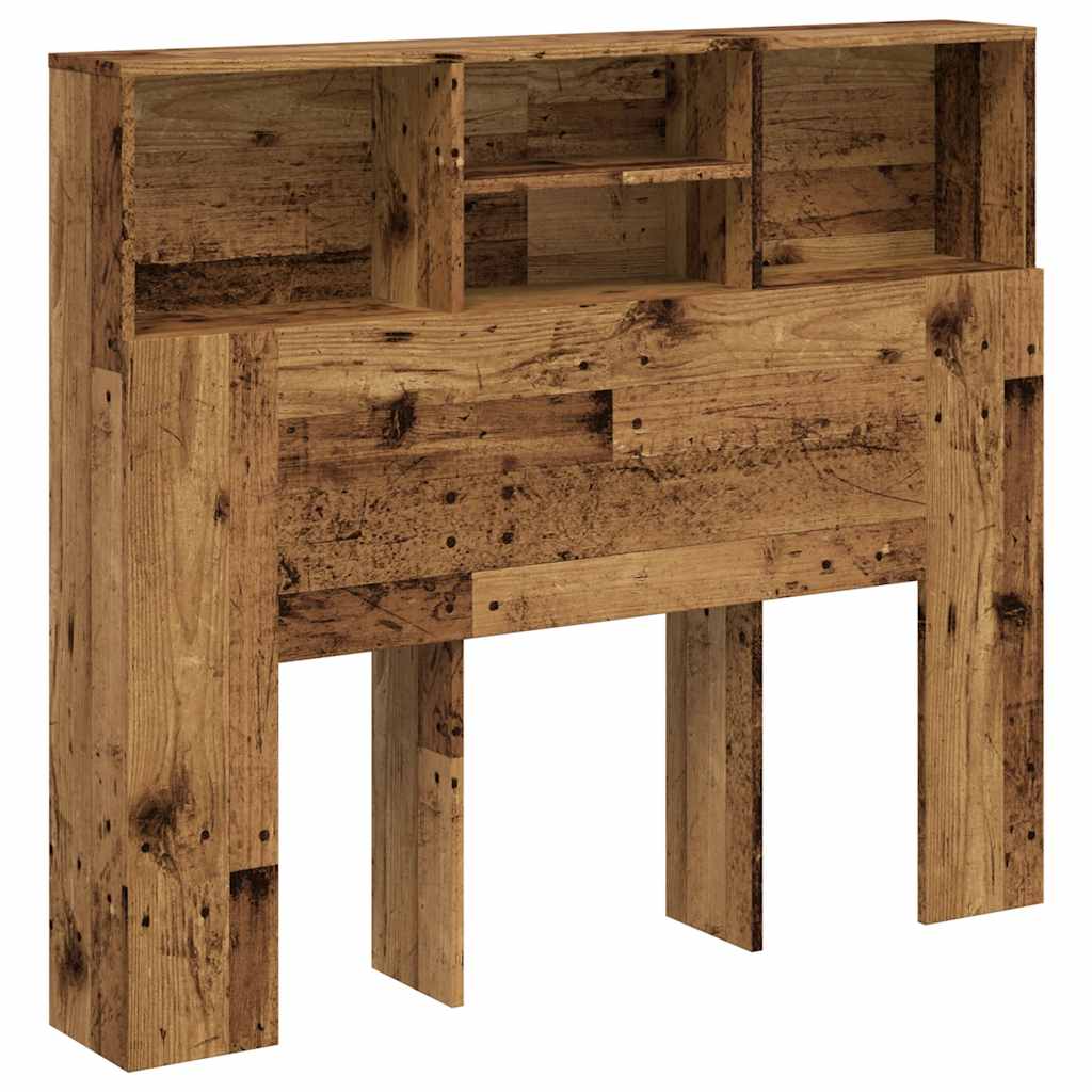 antik fa színű szerelt fa áthidalószekrény 120 x 19 x 103,5 cm