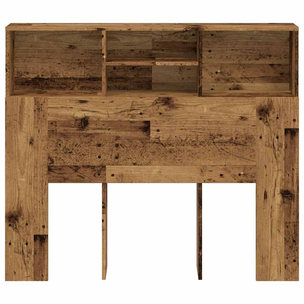 antik fa színű szerelt fa áthidalószekrény 120 x 19 x 103,5 cm