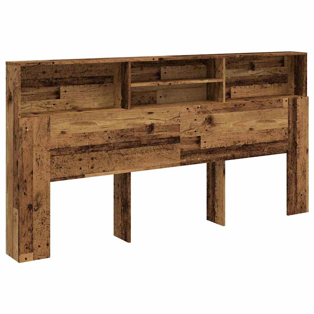 antik fa színű szerelt fa áthidalószekrény 200 x 19 x 103,5 cm