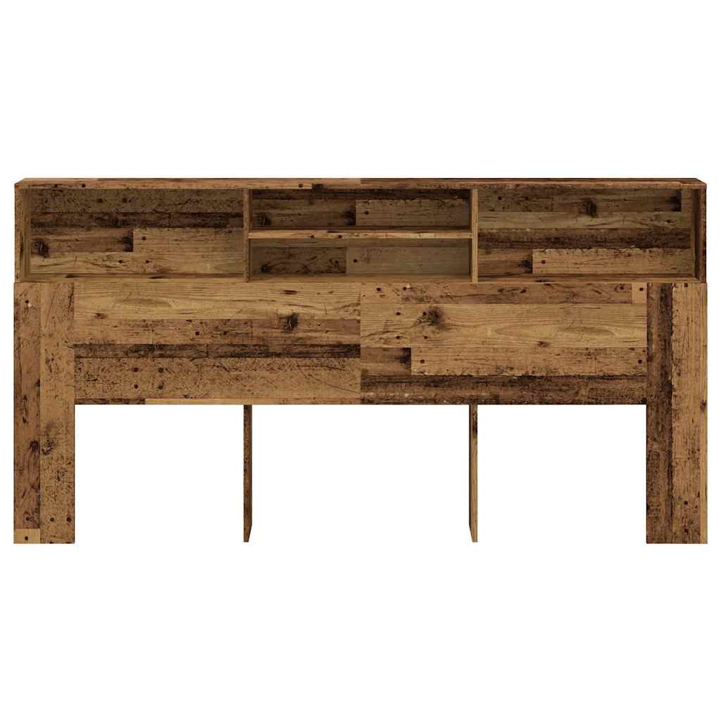antik fa színű szerelt fa áthidalószekrény 200 x 19 x 103,5 cm