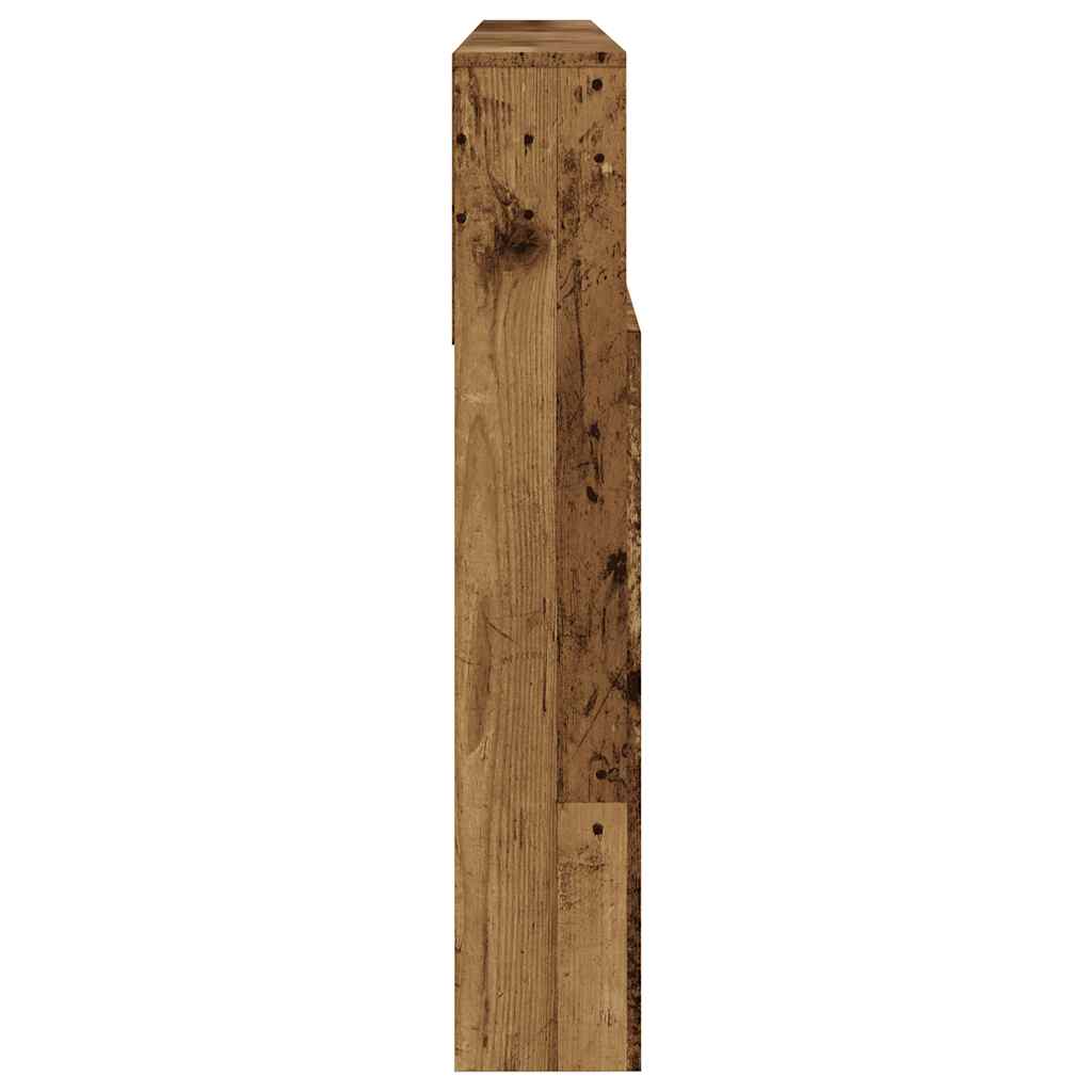 antik fa színű szerelt fa áthidalószekrény 200 x 19 x 103,5 cm