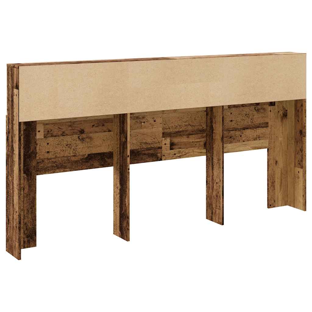 antik fa színű szerelt fa áthidalószekrény 200 x 19 x 103,5 cm