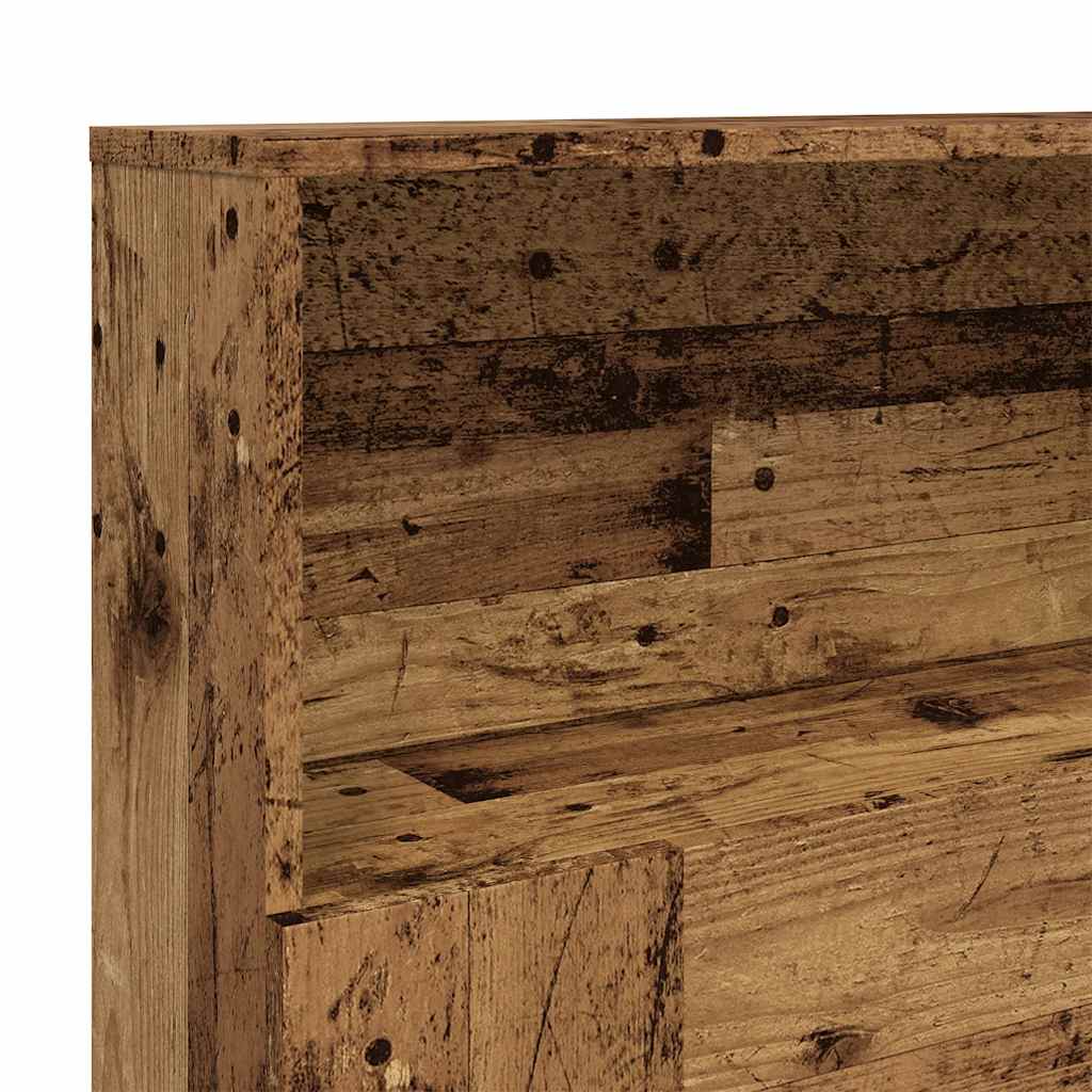 antik fa színű szerelt fa áthidalószekrény 200 x 19 x 103,5 cm