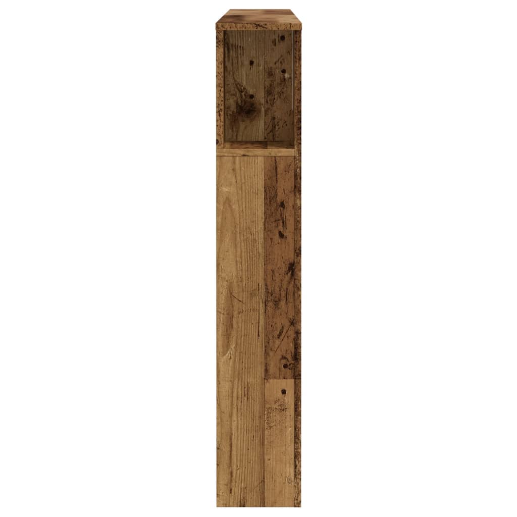 antik fa színű szerelt fa áthidalószekrény 140x18,5x102,5 cm