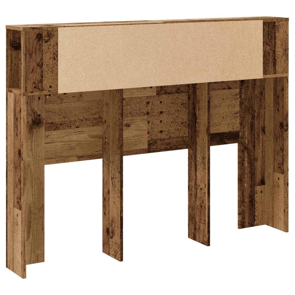 antik fa színű szerelt fa áthidalószekrény 140x18,5x102,5 cm