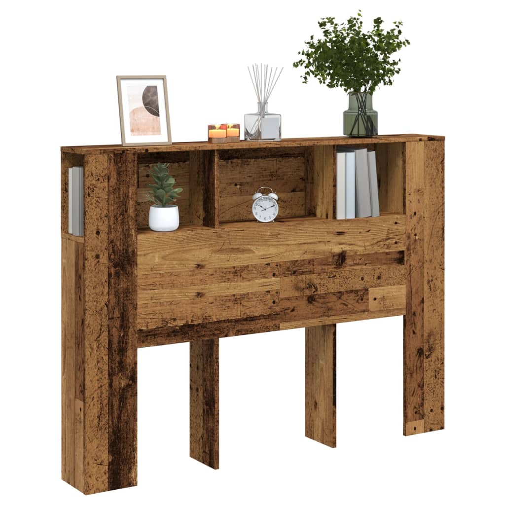 antik fa színű szerelt fa áthidalószekrény 140x18,5x102,5 cm