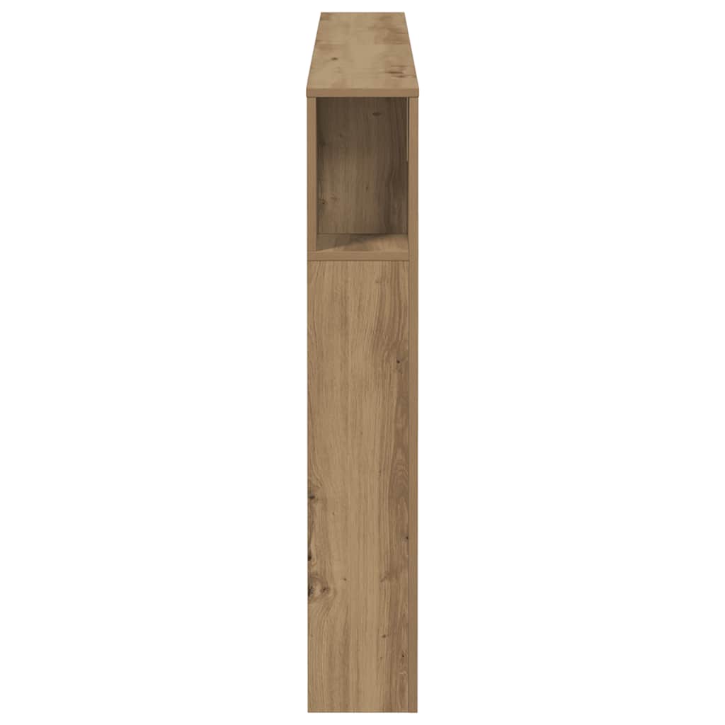 kézműves tölgyfa fejtámla szekrény 140 x 18,5 x 102,5 cm redőzött fa