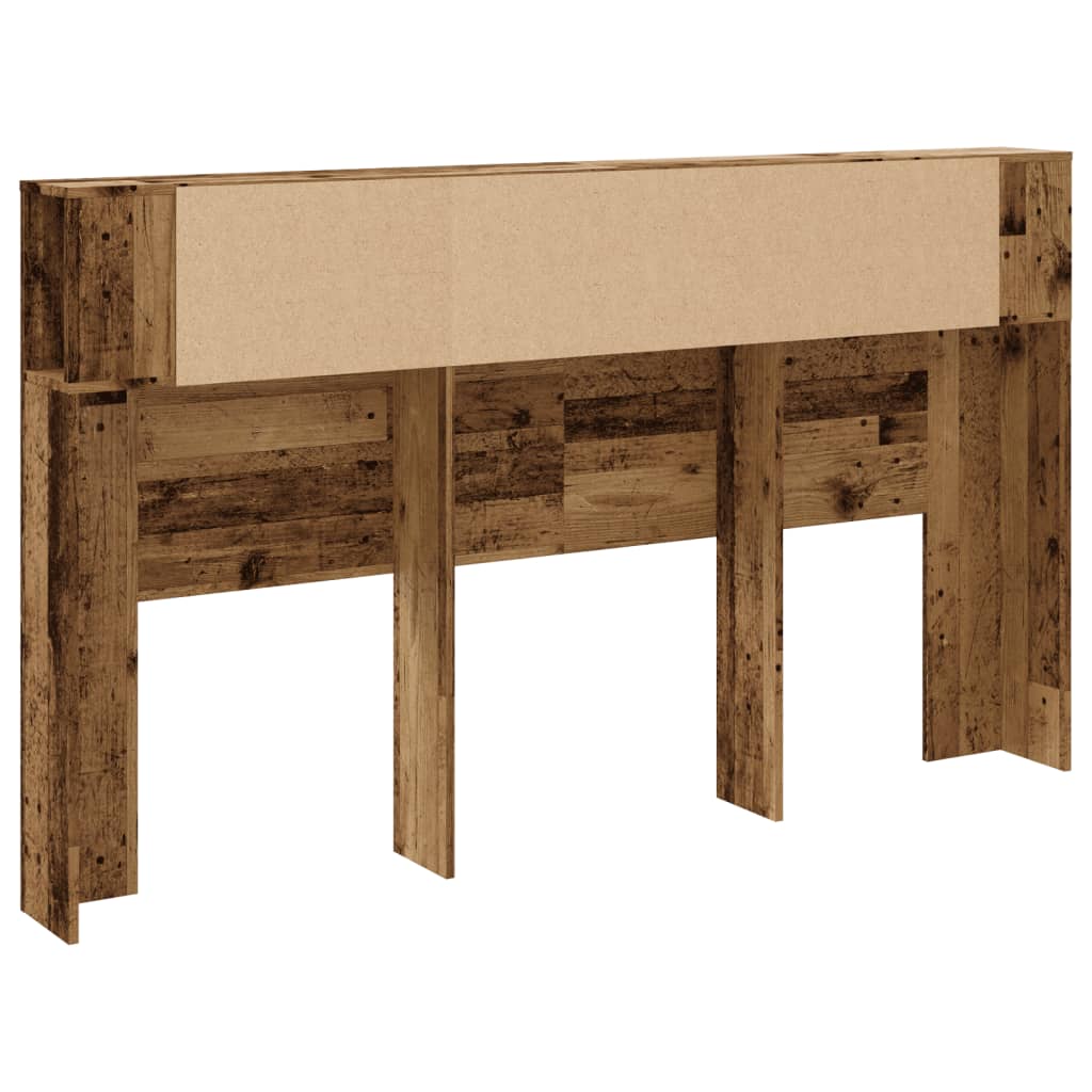 antik fa színű szerelt fa áthidalószekrény 180x18,5x102,5 cm