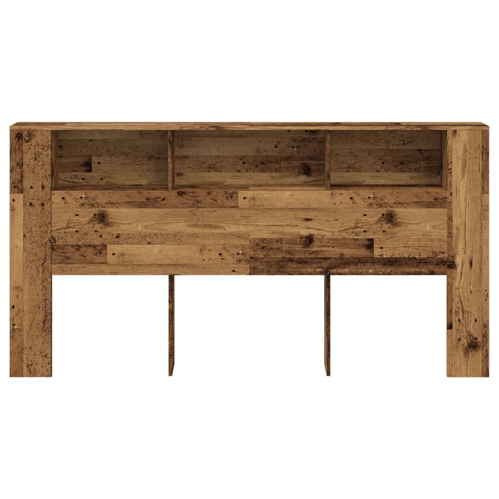 antik fa színű szerelt fa áthidalószekrény 200x18,5x102,5 cm