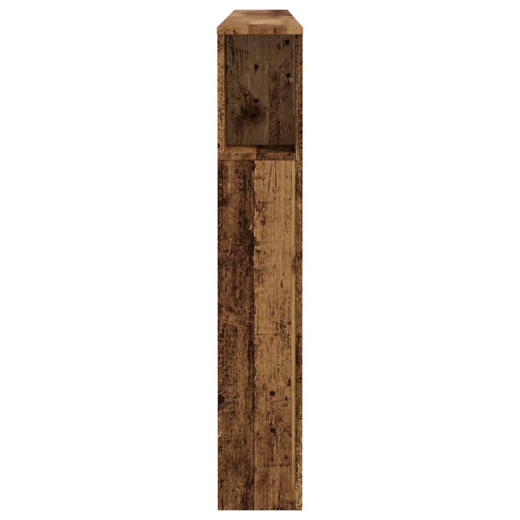 antik fa színű szerelt fa áthidalószekrény 200x18,5x102,5 cm