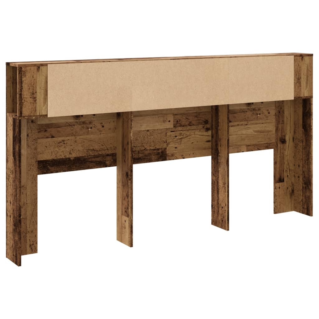 antik fa színű szerelt fa áthidalószekrény 200x18,5x102,5 cm