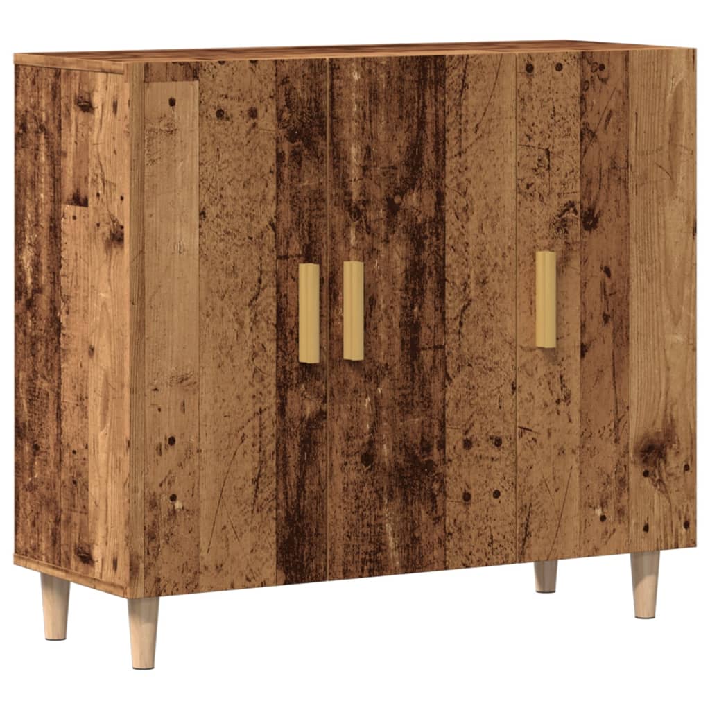 antik fa színű szerelt fa tálalószekrény 90 x 34 x 80 cm
