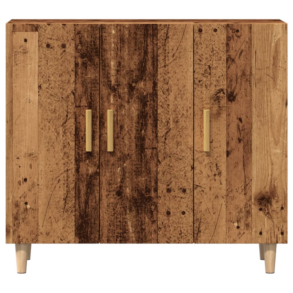 antik fa színű szerelt fa tálalószekrény 90 x 34 x 80 cm
