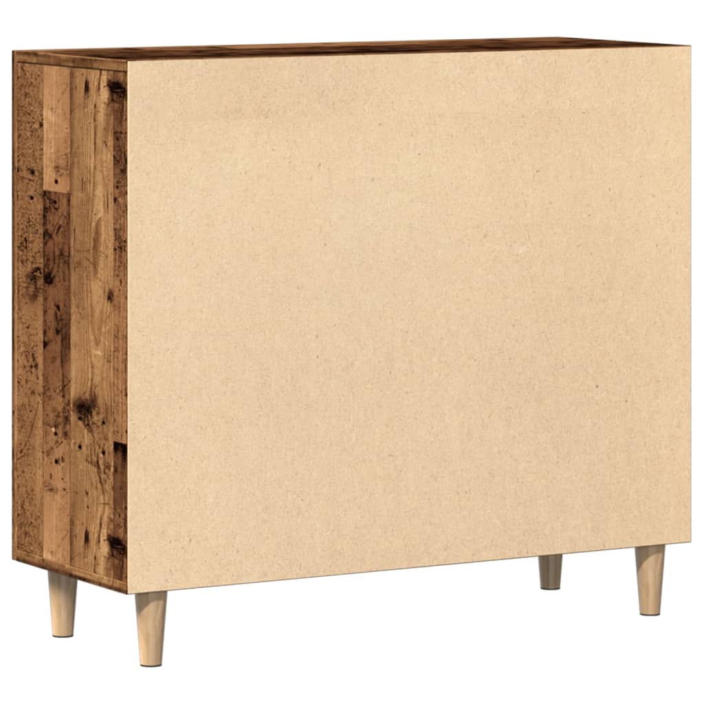 antik fa színű szerelt fa tálalószekrény 90 x 34 x 80 cm