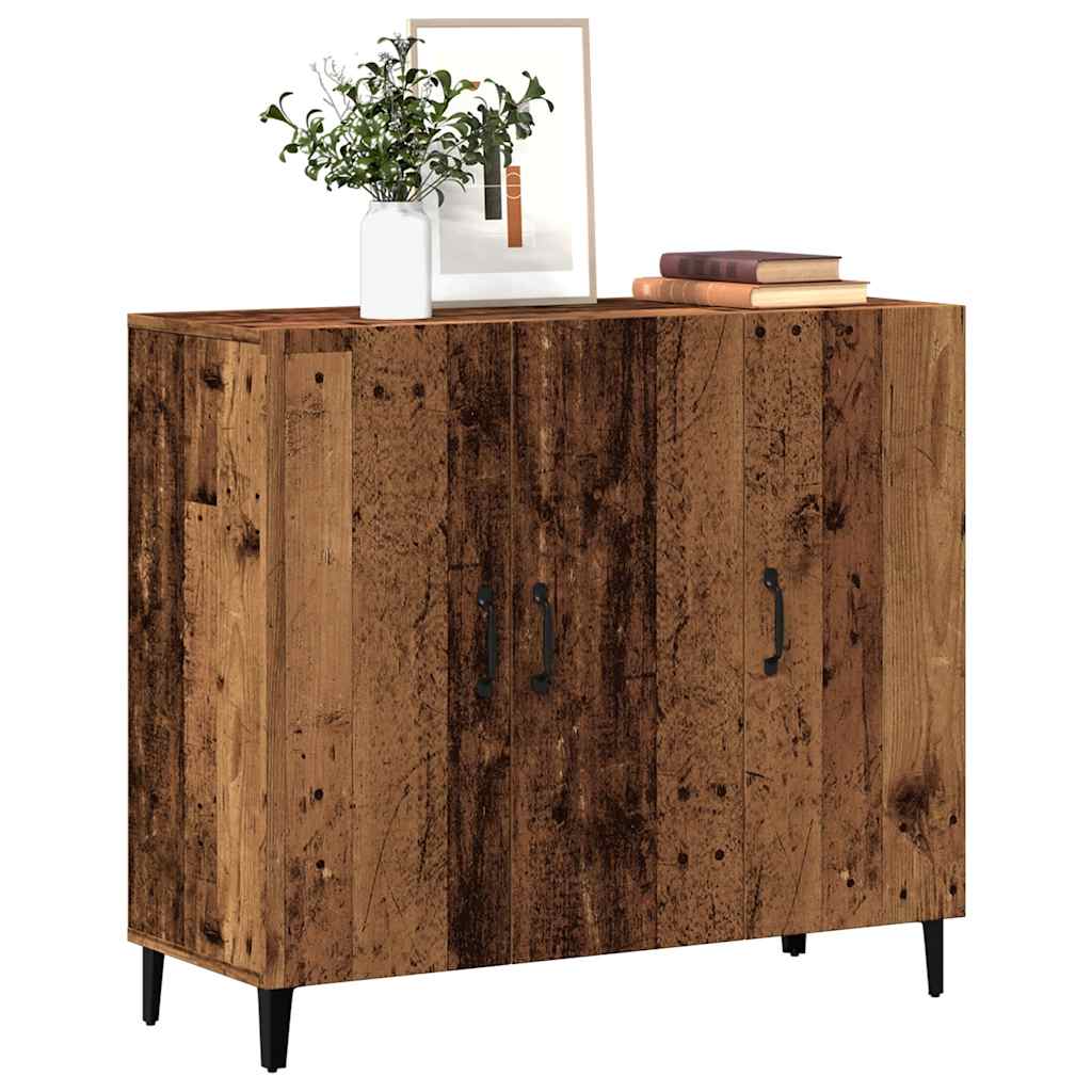 antik fa színű szerelt fa tálalószekrény 90 x 34 x 80 cm