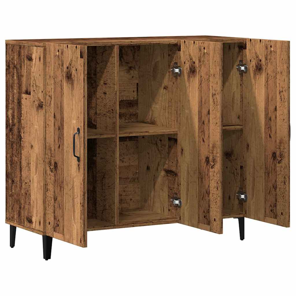 antik fa színű szerelt fa tálalószekrény 90 x 34 x 80 cm