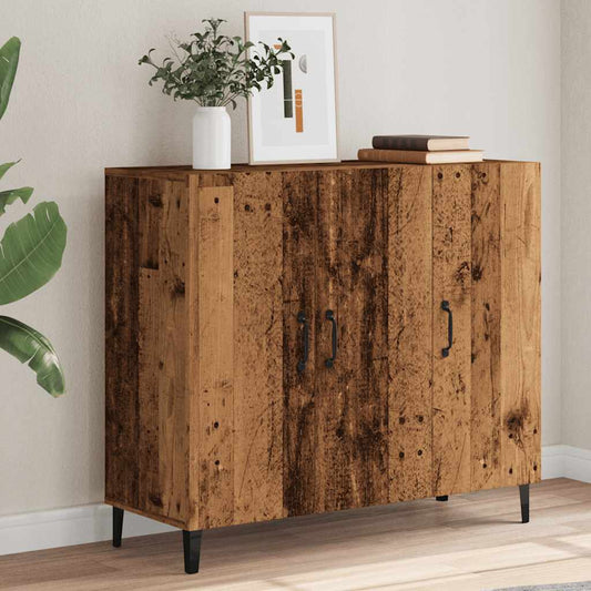 antik fa színű szerelt fa tálalószekrény 90 x 34 x 80 cm
