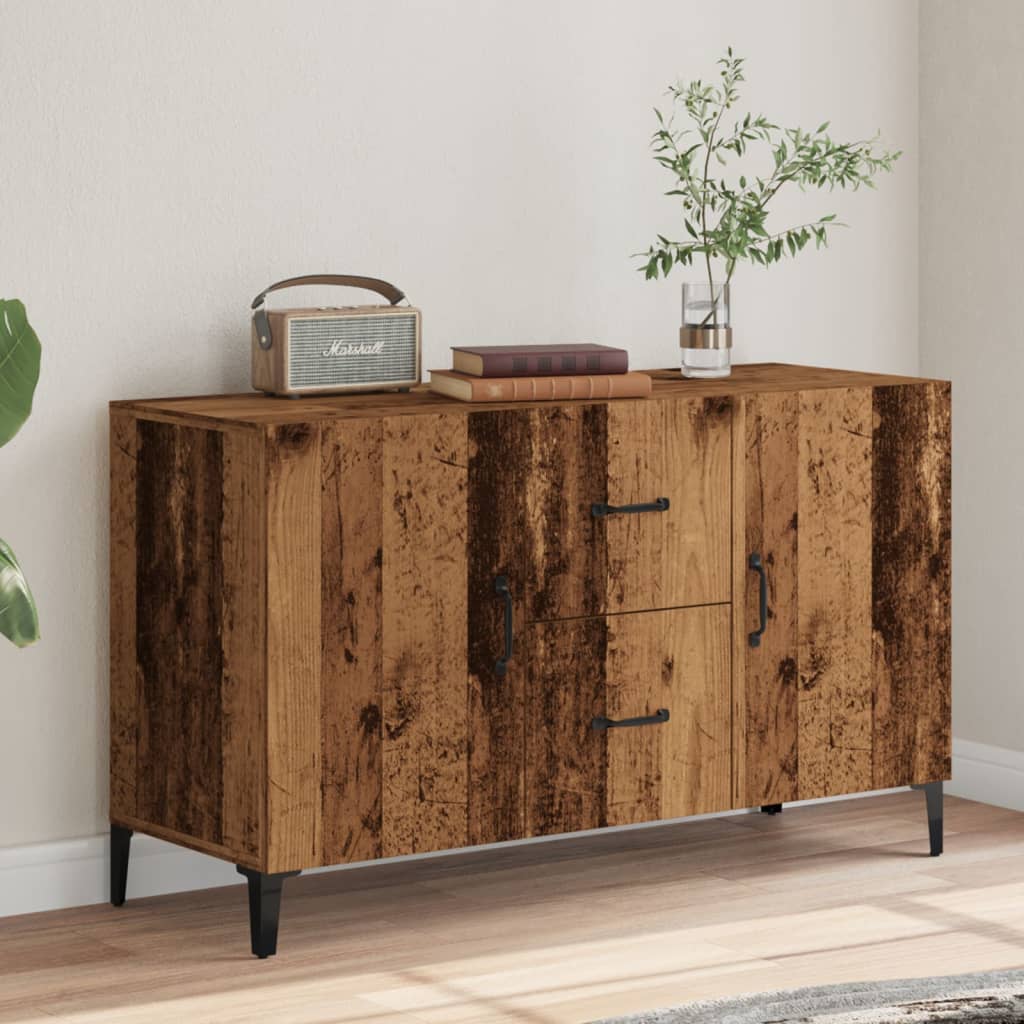 antik fa színű szerelt fa tálalószekrény 100 x 36 x 60 cm