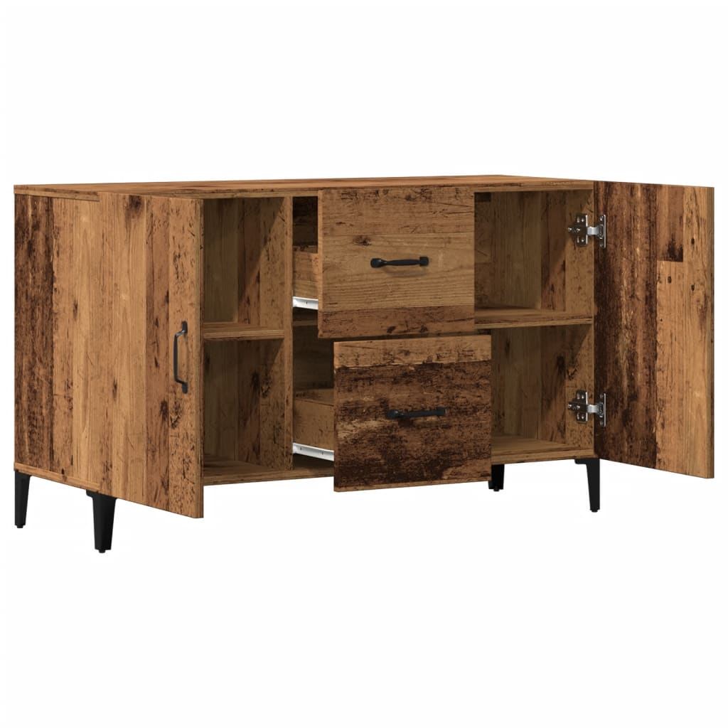 antik fa színű szerelt fa tálalószekrény 100 x 36 x 60 cm