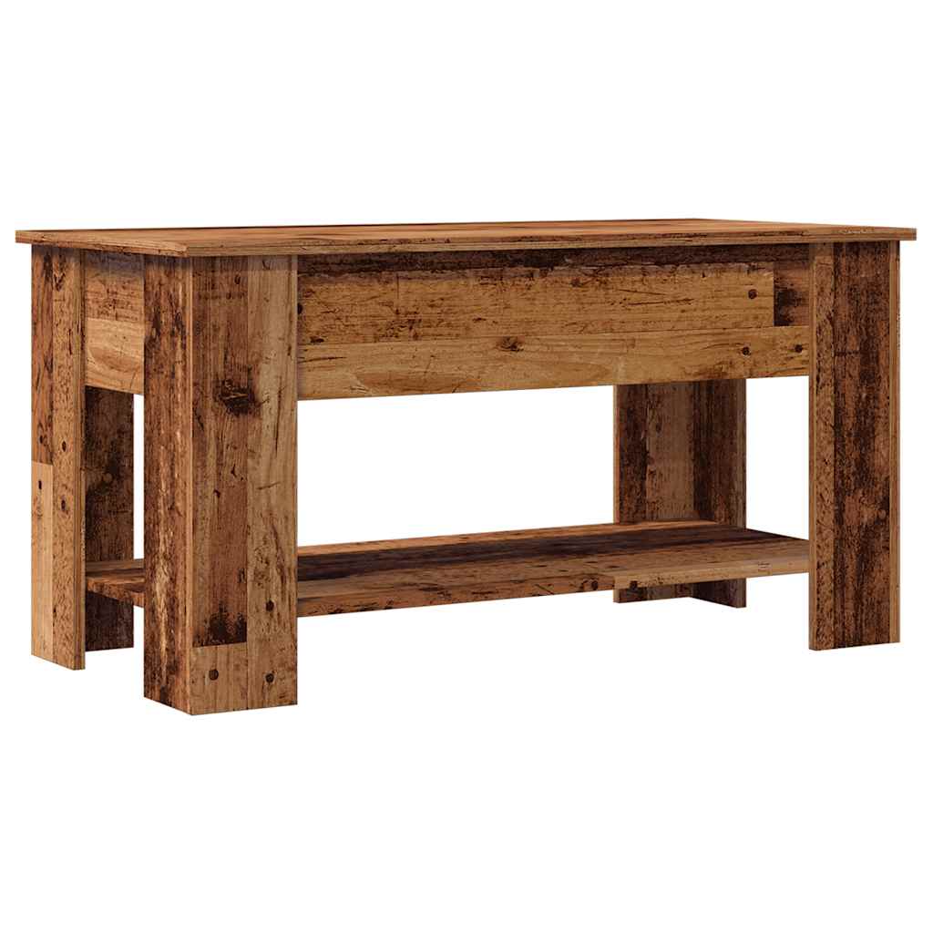 dohányzóasztal Régi fa 101x49x52 cm Gépelt fa