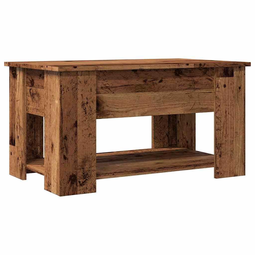 antik fás szerelt fa dohányzóasztal 79 x 49 x 41 cm