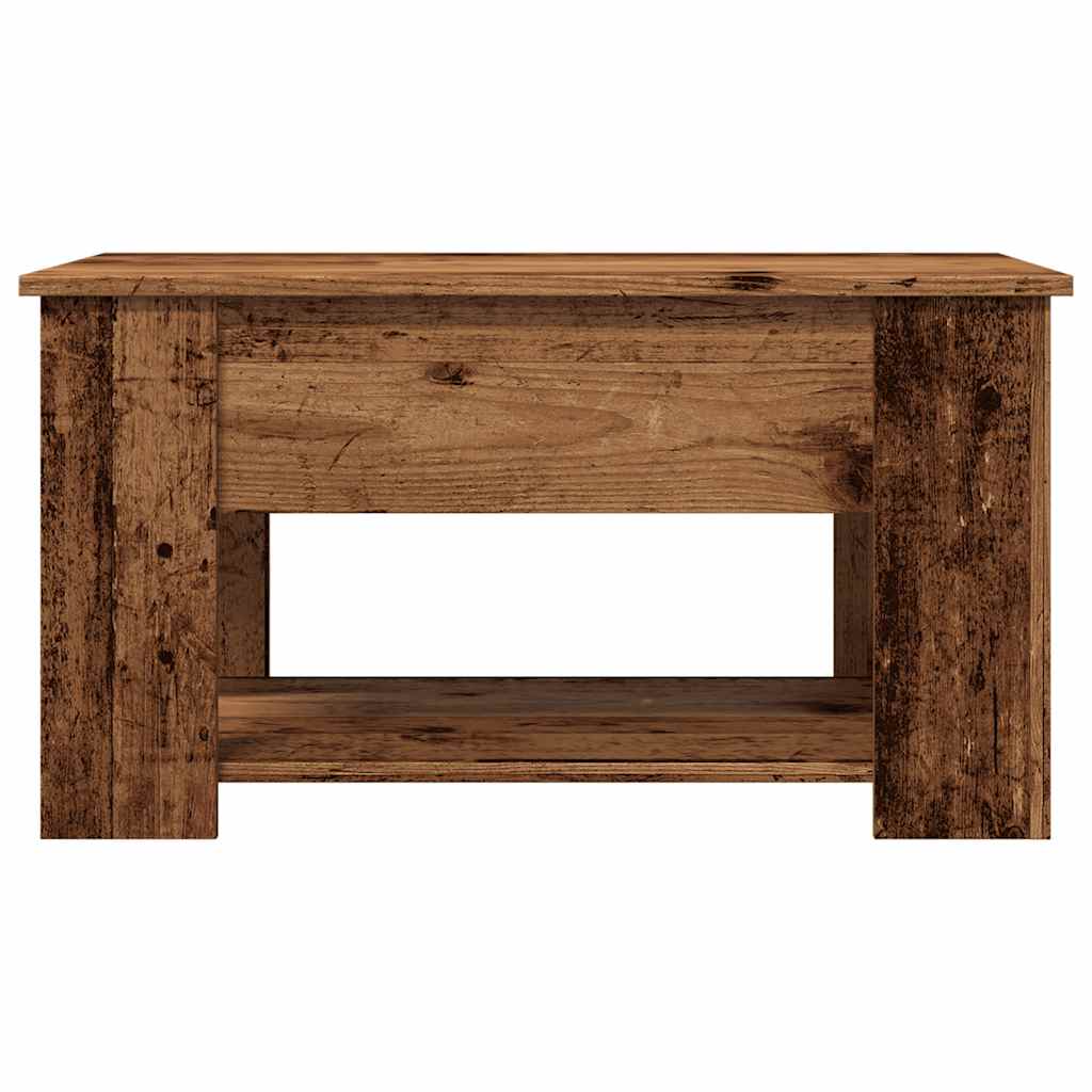 antik fás szerelt fa dohányzóasztal 79 x 49 x 41 cm