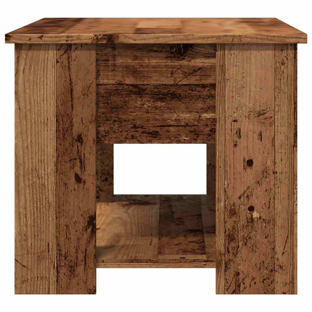 antik fás szerelt fa dohányzóasztal 79 x 49 x 41 cm