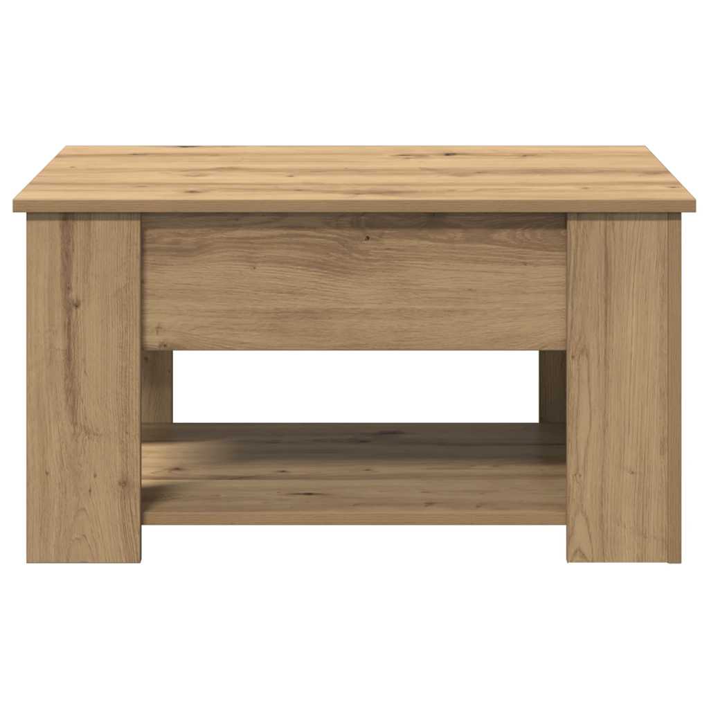 dohányzóasztal kézműves tölgy szerelt fa 79 x 49 x 41 cm