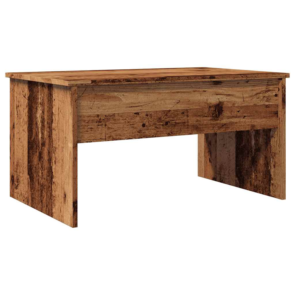 antik fa színű szerelt fa dohányzóasztal 80 x 50,5 x 41,5 cm