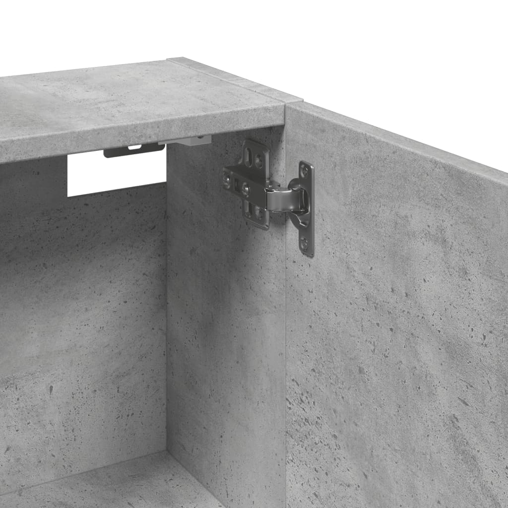betonszürke fali fürdőszobaszekrény 32x20x67 cm