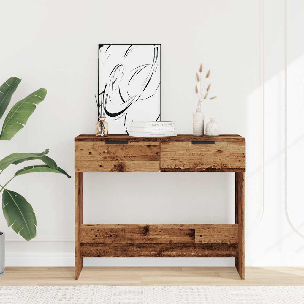 konzolasztal Régi fa 90x36x75 cm Gépelt fa