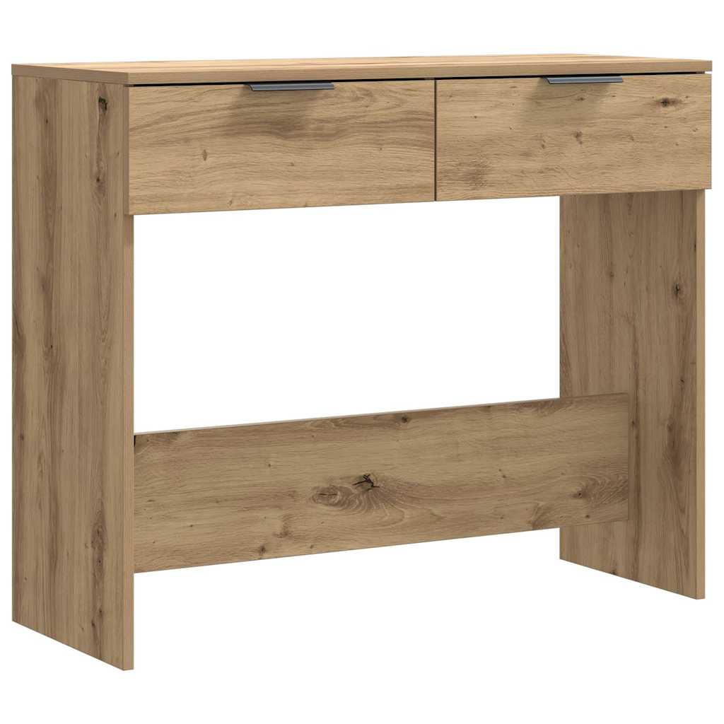 kézműves tölgy színű szerelt fa dohányzóasztal 90x36x75 cm